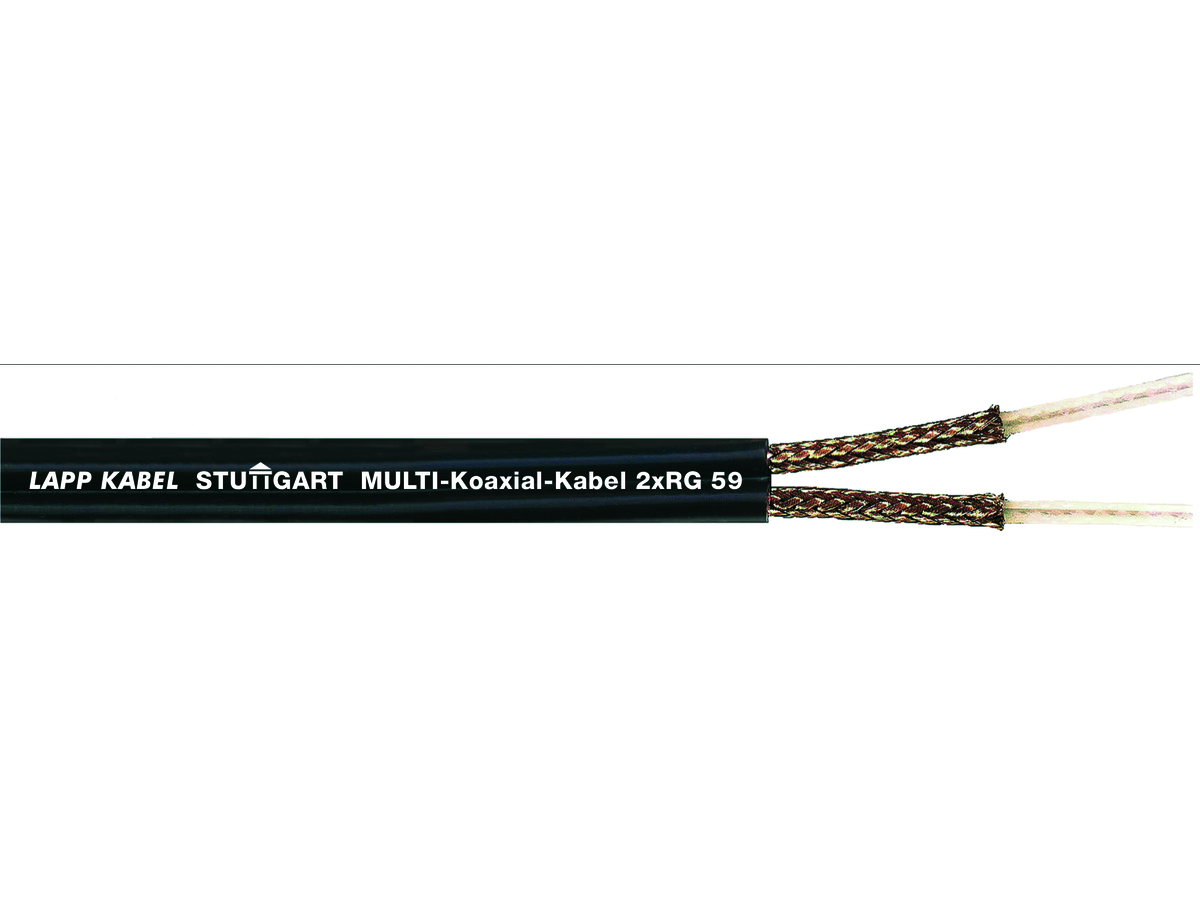 Câble Multi-Koaxial 2XRG 59 B/U - Impedance 75 Ohm